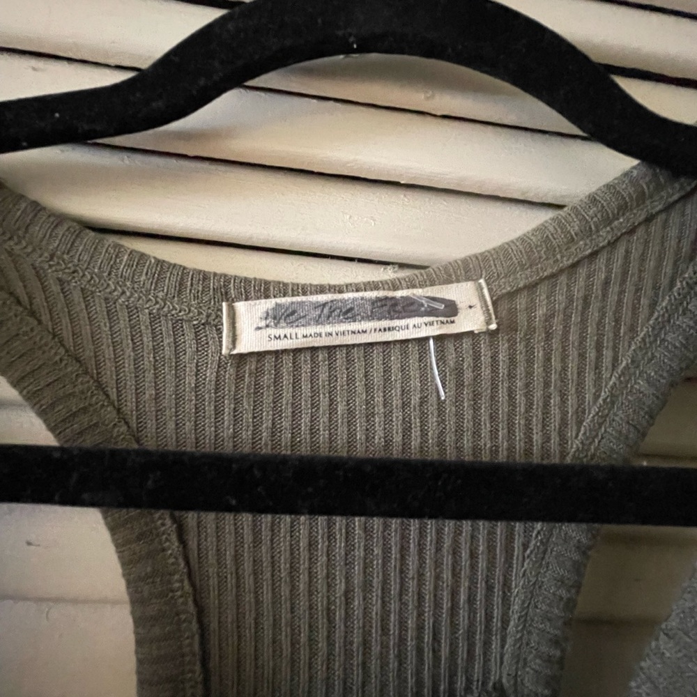 Free People Ribbed Racerback Tank Top - Picture 2 of 2